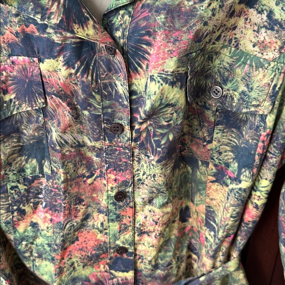 Boho Liberty Art Fabrics Shirt Dress All Cotton - Picture 3 of 7